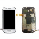 LCD + Dotyková plocha s rámikom pre Samsung Galaxy S3 Mini i8190 ( Biela )
