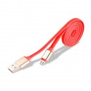 Micro USB Dátový kábel, MyMax Metalic, červený