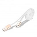 Micro USB Dátový kábel, MyMax Metalic, biely