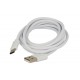 Dátový kábel micro USB typ C , ( biely ) 2m