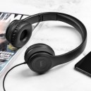 HOCO headphones W21 Graceful charm wire control čierne