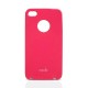 iPhone 4 ochranný zadný kryt + ochranná fólia LCD, ružový