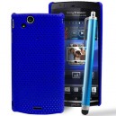 Nokia E6 ochranný zadný kryt, Grid dark blue