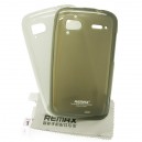 Silikónové gelové púzdro pre HTC Wildfire S + screen protector, Remax grey