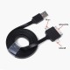 Unikátny 3in1 USB kábel USAMS pre iPhone 4/4s/5/5s/5c/microUSB ( čierny )