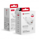 FORCELL F-ENERGY Mini GaN III VT-25B travel charger with 1 x Type C + 1x USB A sockets, PD QC4.0 25W Biela