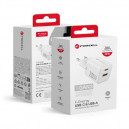 FORCELL F-ENERGY Mini GaN III VT-35A travel charger with 1 x Type C + 1x USB A sockets, PD QC4.0 20W Biela